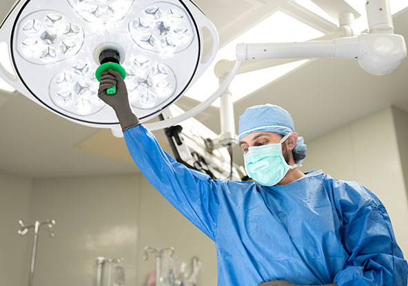 Dr. Drew Miller in surgery