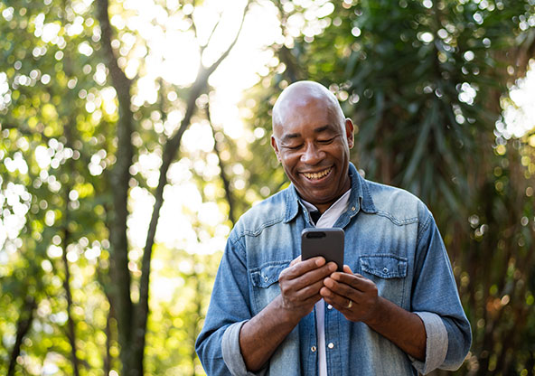 MyCHRISTUS can be used on the go while outdoors. 