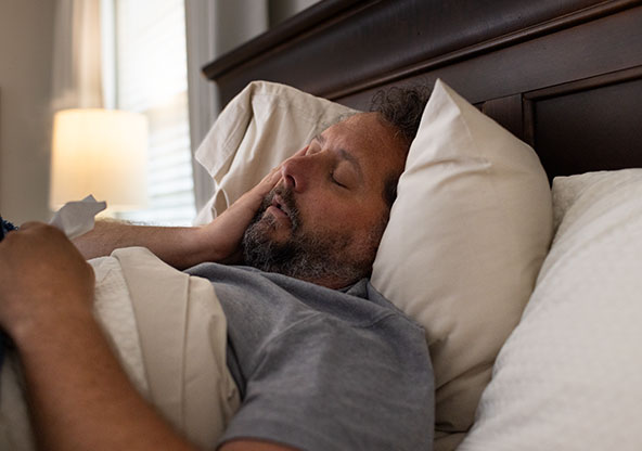 Man has seasonal allergies and needs On Demand Care