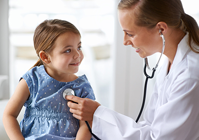 Cropped shot of an adorable young girl with her pediatrician